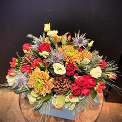 Festive Floral Hatbox Arrangement 