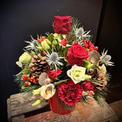 Festive Floral Pot Arrangement 