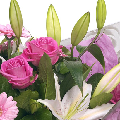 Florist Choice Aqua Hand-Tied Fleur de Lis Florist Stirling